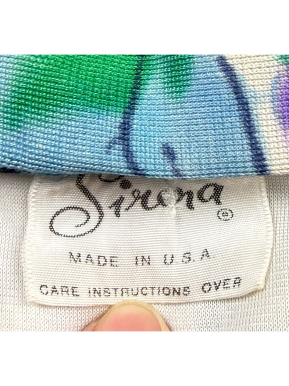 Vintage Sirena Blue Purple Floral 2pc Bathing Suit Size 10 Needs Repairing As-Is - Picture 11 of 13